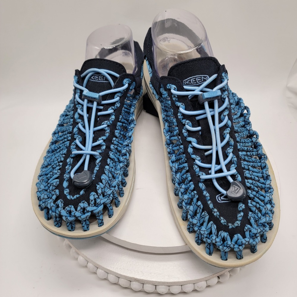 Keen Uneek Women's 9 Round Bungee Cord Blue Navy Water Shoes Sandals Comfort